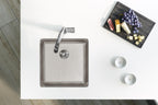 Elkay Tarja Lustertone Iconix® Calibre 16 Acero Inoxidable 18-1/2" x 18-1/2" x 9" de Un Tazón Bajo Cubierta with Perfect Drain® — ambiente de cocina