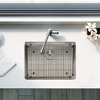 Elkay Tarja Lustertone Iconix® Calibre 16 Acero Inoxidable 23-1/2" x 18-1/4" x 9" de Un Tazón Bajo Cubierta (Kit) with Perfect Drain® — ambiente de cocina