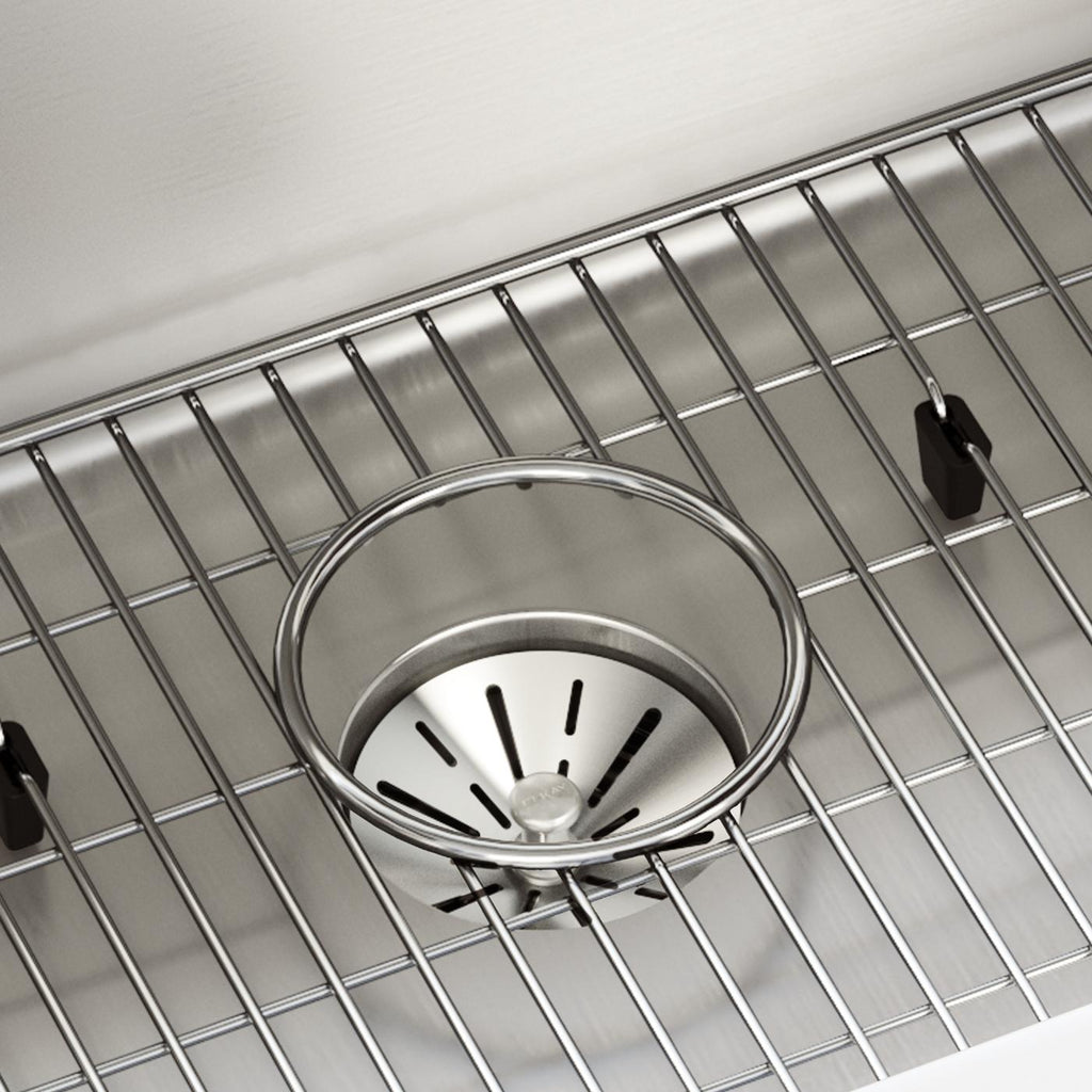 Elkay Tarja Lustertone Iconix® Calibre 16 Acero Inoxidable 32-1/2 x 19-1/2" x 9" de Un Tazón Bajo Cubierta (Kit) with Perfect Drain® — ambiente de cocina