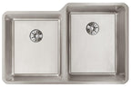 Elkay Tarja Lustertone Iconix® Calibre 16 Acero Inoxidable 31-1/4" x 20-1/2" x 9" de Dos Tazones Bajo Cubierta with Left Perfect Drain® — vista de producto