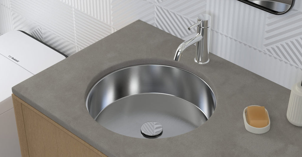 Badeloft Lavabo Bajocubierta de Acero Inoxidable ES-UB-01-M