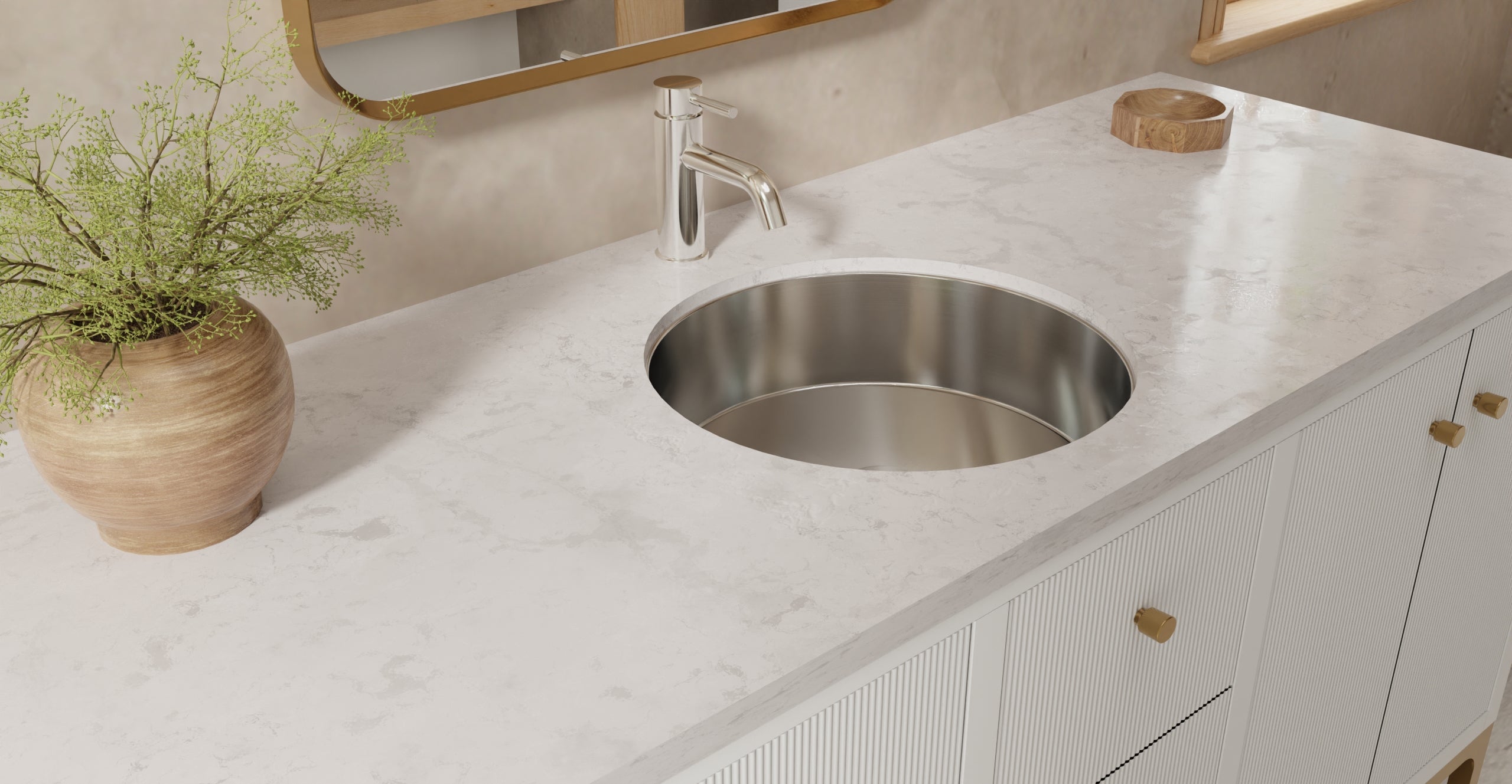 Badeloft Lavabo Bajocubierta de Acero Inoxidable ES-UB-01-M