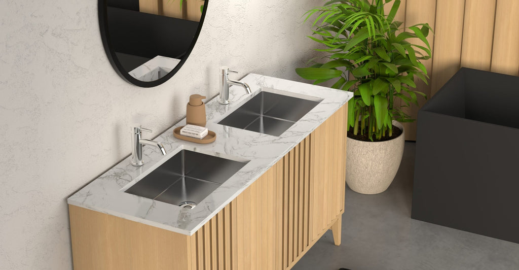 Badeloft Lavabo Bajocubierta de Acero Inoxidable ES-UB-03