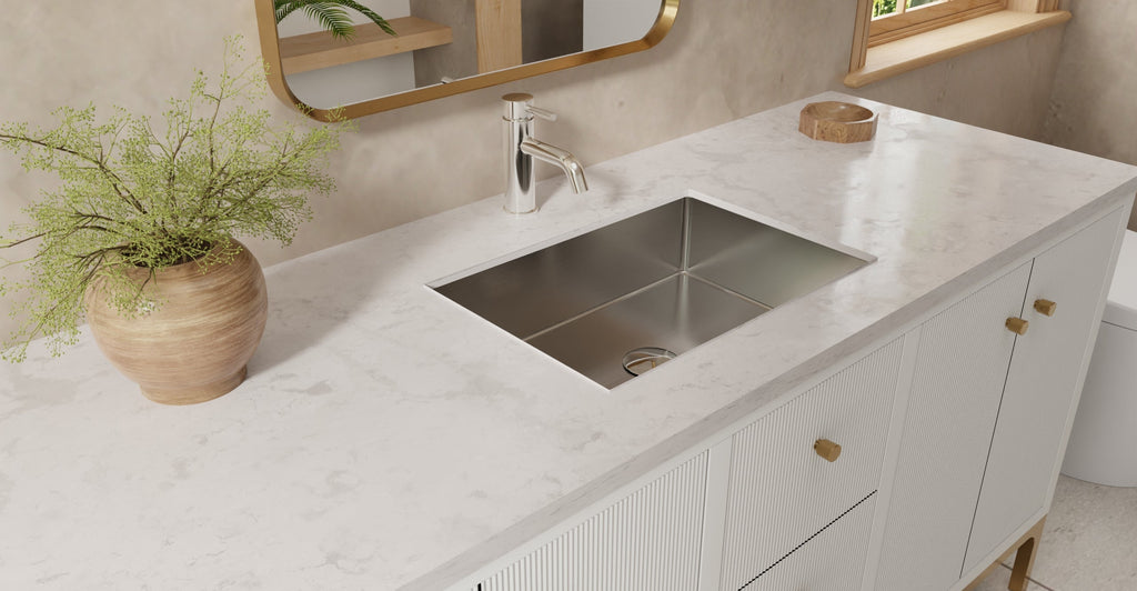 Badeloft Lavabo Bajocubierta de Acero Inoxidable ES-UB-03