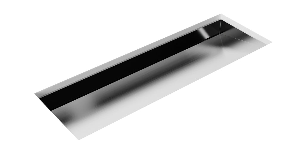 Badeloft Lavabo Bajocubierta Tipo Rampa de Acero Inoxidable ES-UB-04-XL
