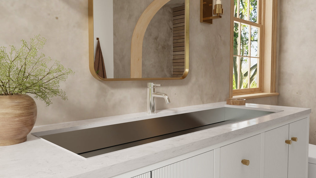 Badeloft Lavabo Bajocubierta Tipo Rampa de Acero Inoxidable ES-UB-04-XL