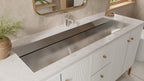 Badeloft Lavabo Bajocubierta Tipo Rampa de Acero Inoxidable ES-UB-04-XL