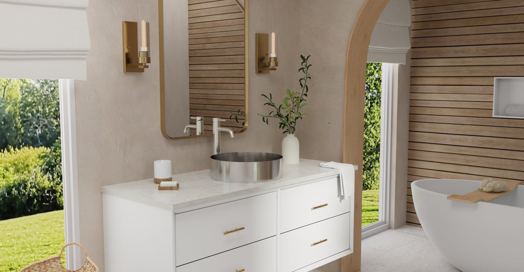 Badeloft Lavabo de Sobreponer de Acero Inoxidable ES-WB-01