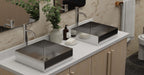 Badeloft Lavabo de Sobreponer de Acero Inoxidable ES-WB-400