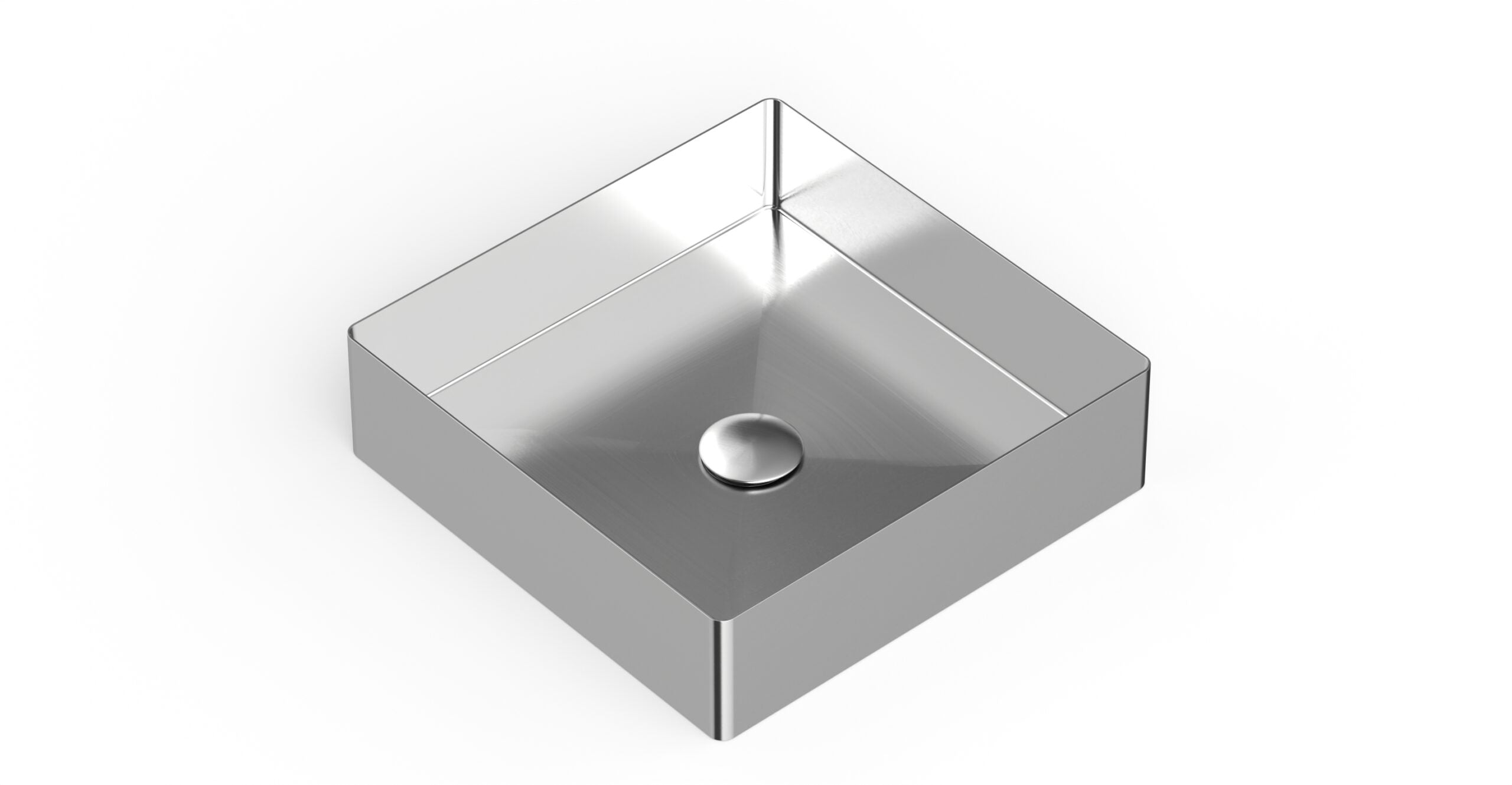 Badeloft Lavabo de Sobreponer de Acero Inoxidable ES-WB-400