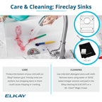 Elkay Tarja Fireclay 16-7/16" x 18-15/16" x 9-1/16" de Un Tazón de Bar Bajo Cubierta — ambiente de cocina