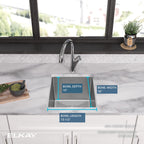 Elkay Tarja Crosstown® Calibre 16 Acero Inoxidable 16" x 18-1/2" x 10" de Un Tazón Bajo Cubierta — ambiente de cocina