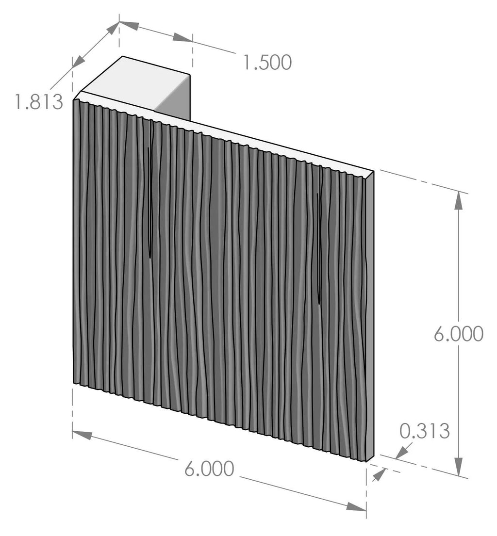 Corduroy Grip Handle (GH-1966-C) — dibujo de especificaciones y dimensiones