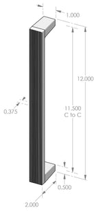 Corduroy Grip Handle (GH-1983-12) — dibujo de especificaciones y dimensiones