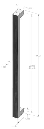 Corduroy Grip Handle (GH-1983-24) — dibujo de especificaciones y dimensiones