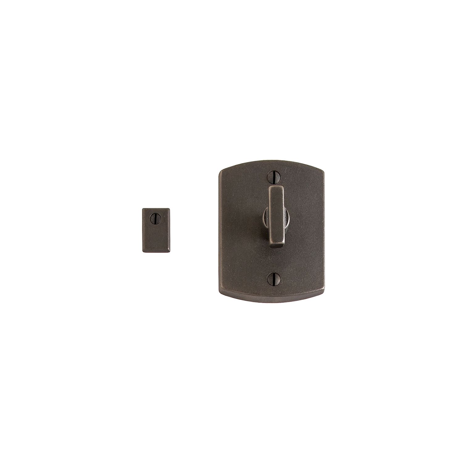 asador de Privacidad Convex 2 1/2" x 3 1/4" — Rocky Mountain Hardware bronce macizo