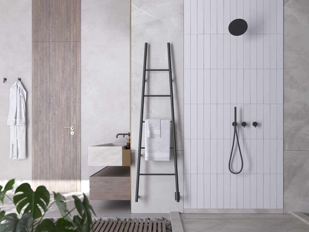 Jeeves Modelo A Escalera 5 Barras Rejilla Secadora Cableada en Níquel Satinado