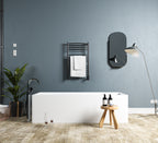 Jeeves Modelo C Curva 13 Barras Toallero Calefactor Cableado en Níquel Satinado