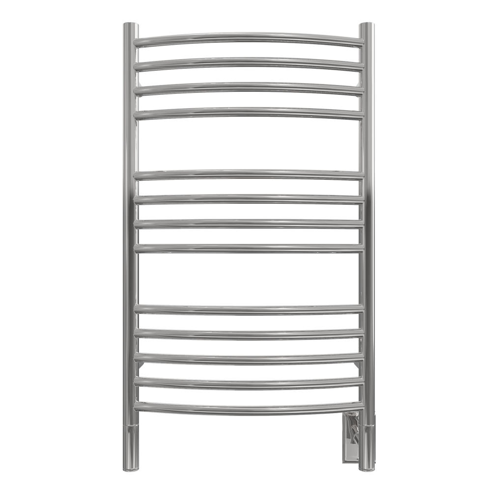 Jeeves Modelo C Curva 13 Barras Toallero Calefactor Cableado en Níquel Satinado
