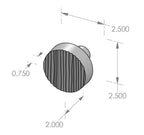 Corduroy Round Door Knob (K-234) — dibujo de especificaciones y dimensiones