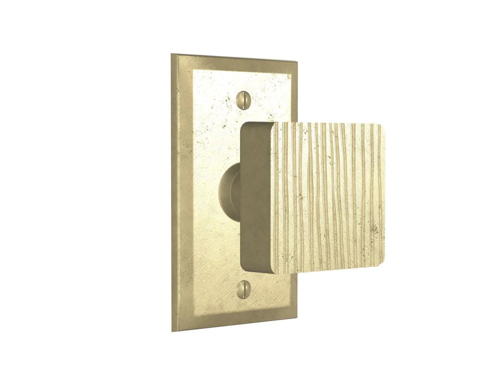 Corduroy Square Door Knob — Shown with P-404 in S1 Finish