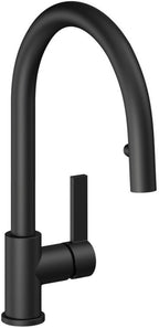California Faucets CF Limited Llave de Cocina Extraible con Rociador de Boton Oculto - Manija de Cuchilla - Negro Mate
