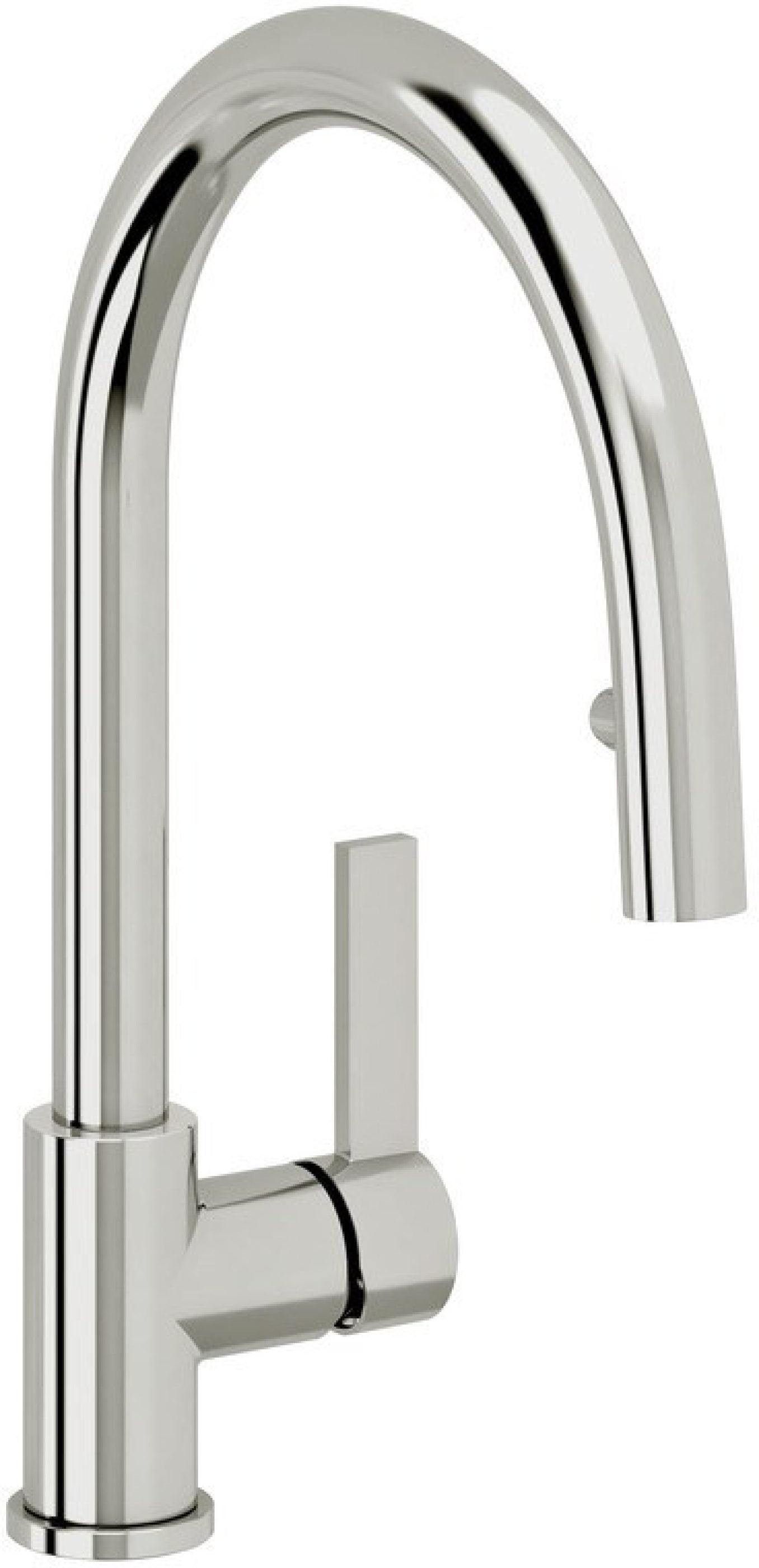 California Faucets CF Limited Llave de Cocina Extraible con Rociador de Boton Oculto - Manija de Cuchilla - Cromo Pulido
