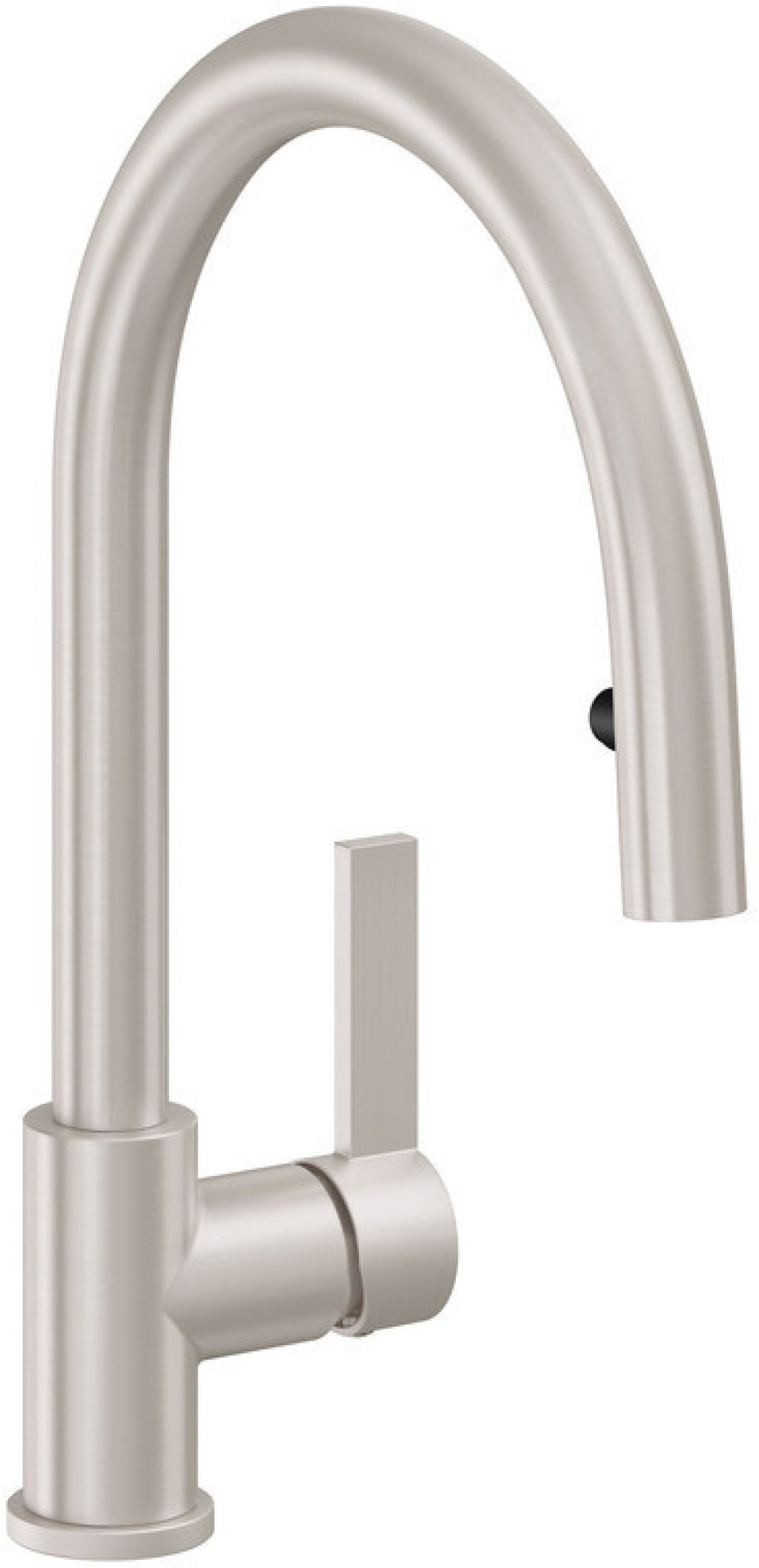 California Faucets CF Limited Llave de Cocina Extraible con Rociador de Boton Oculto - Manija de Cuchilla - Níquel Satinado