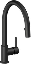 California Faucets CF Limited Llave de Cocina Extraible con Rociador de Boton Oculto - Manija de Barra - Negro Mate