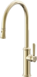 California Faucets Davoli Llave de Cocina Extraíble Tradicional - Surtidor Alto - Latón Pulido