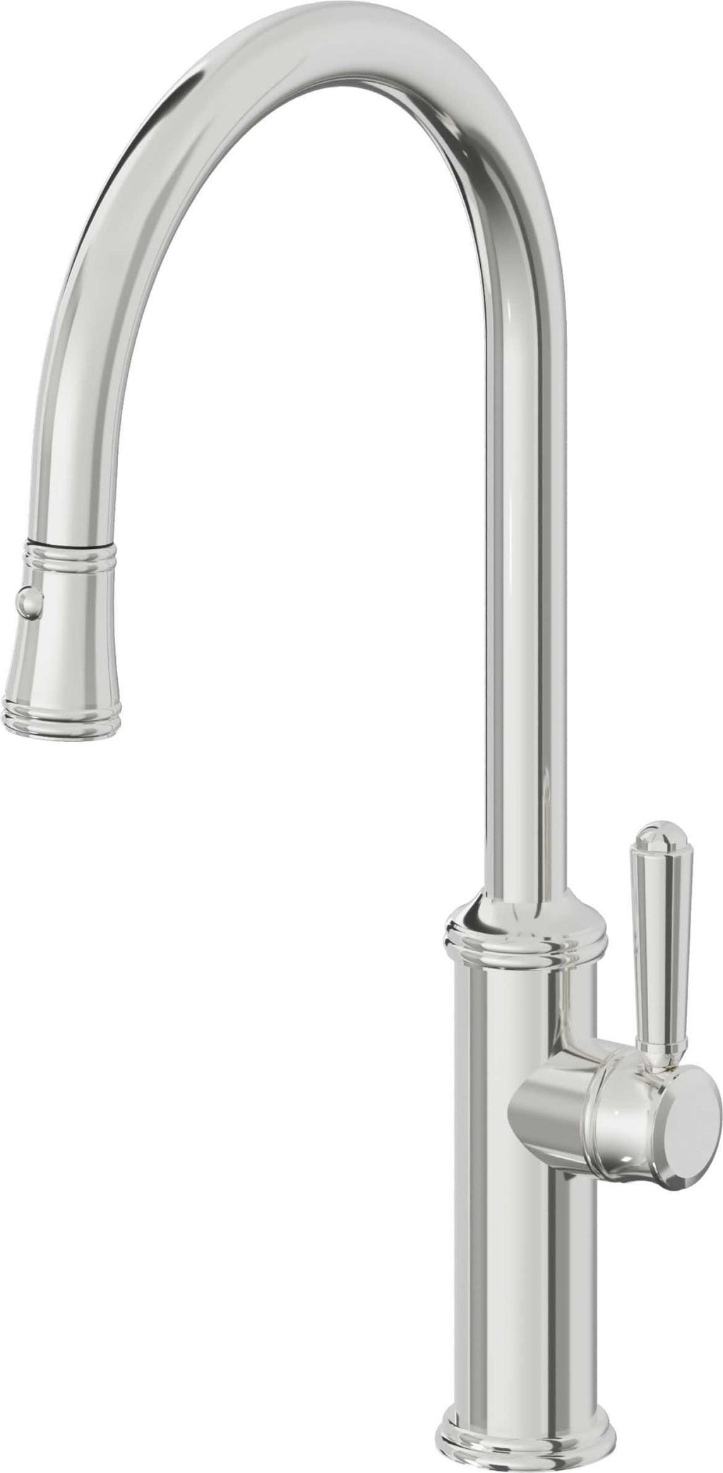 California Faucets Davoli Llave de Cocina Extraíble Tradicional - Surtidor Alto - Cromo Pulido