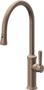 California Faucets Davoli Llave de Cocina Extraíble Tradicional - Surtidor Alto - Bronce Satinado