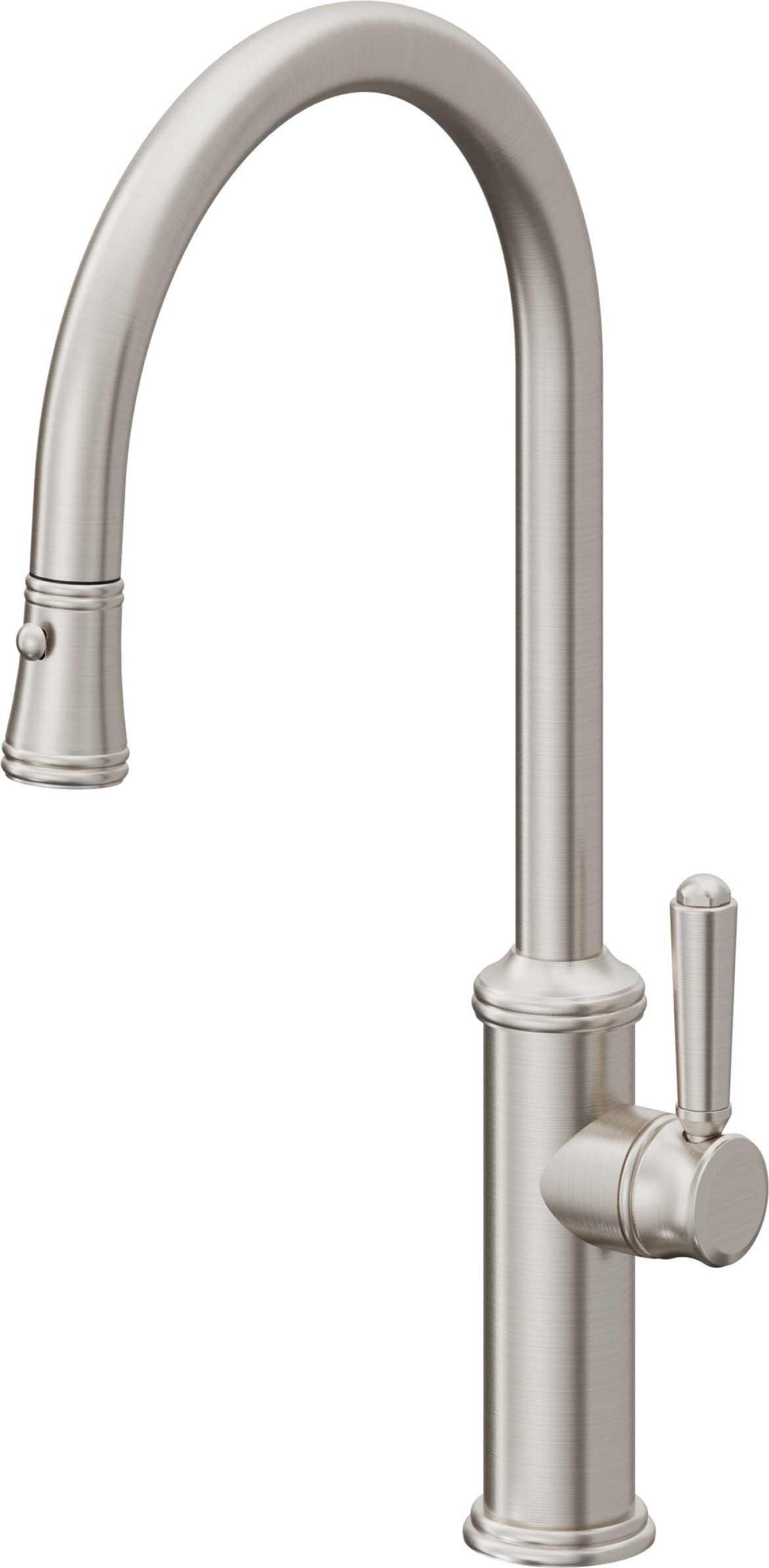 California Faucets Davoli Llave de Cocina Extraíble Tradicional - Surtidor Alto - Acero Inoxidable Ultra