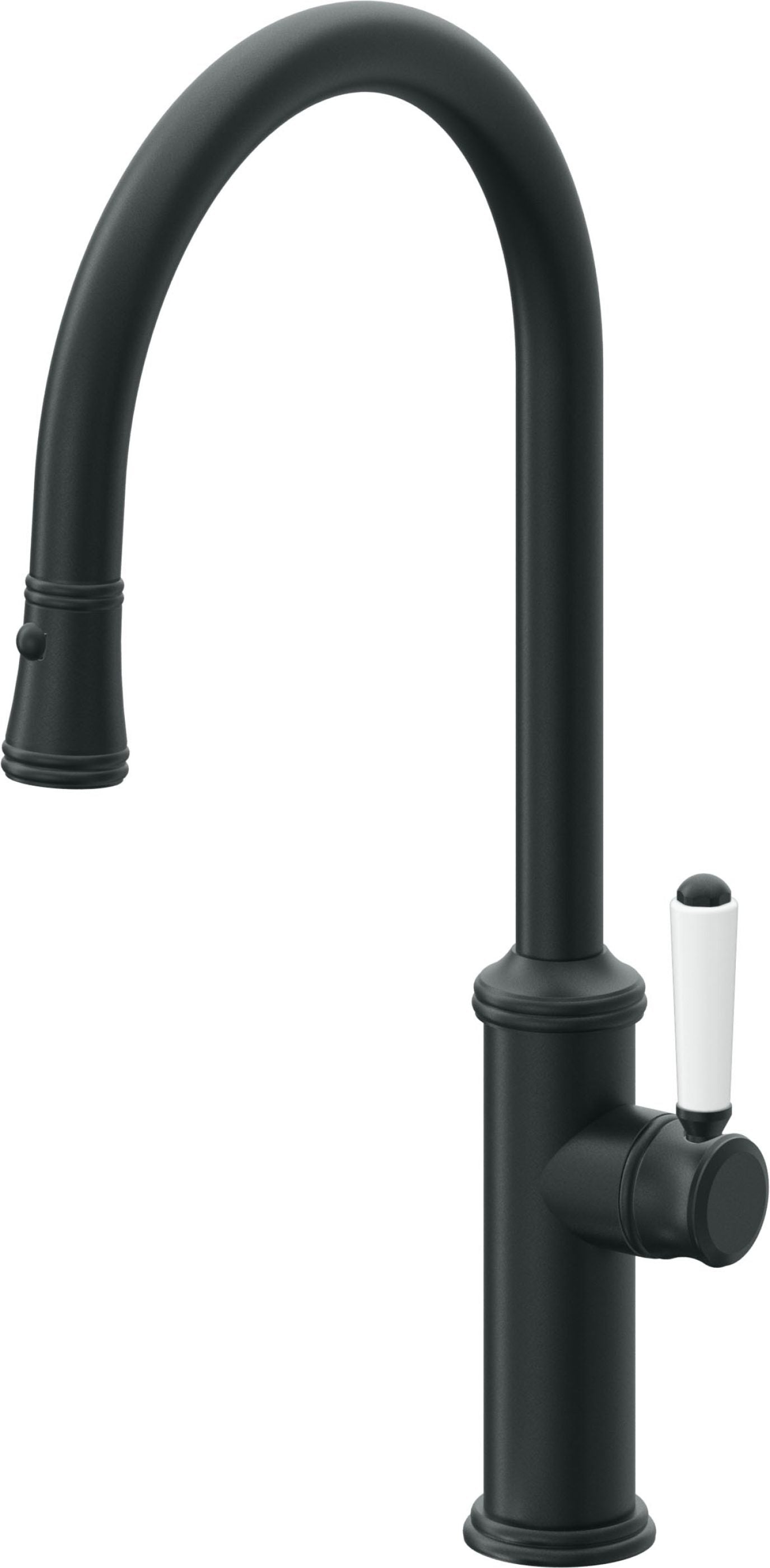 California Faucets Davoli Llave de Cocina Extraíble Tradicional - Surtidor Alto - Carbón
