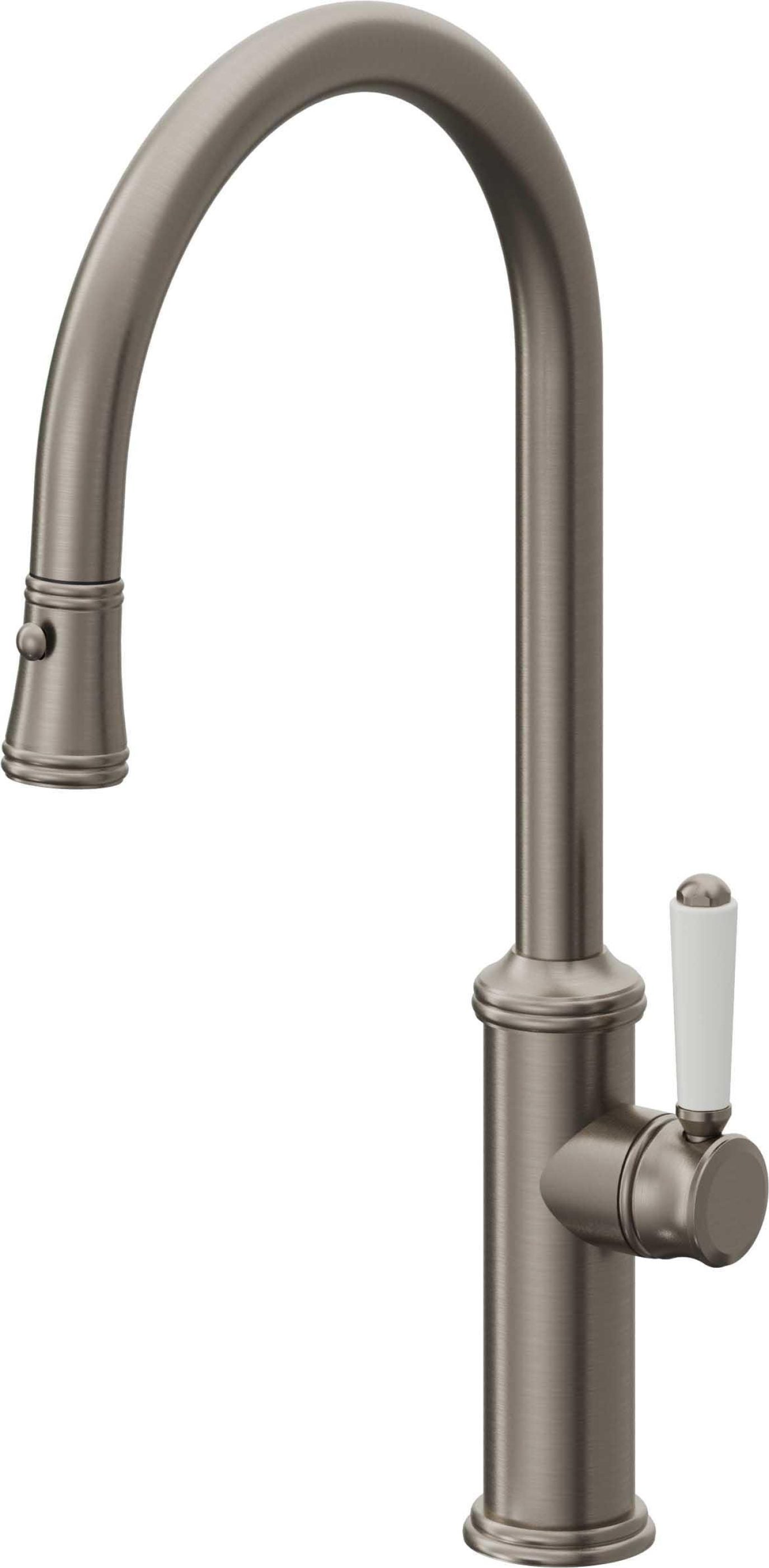 California Faucets Davoli Llave de Cocina Extraíble Tradicional - Surtidor Alto - Grafito