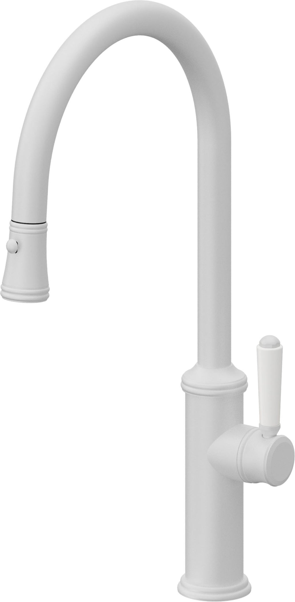 California Faucets Davoli Llave de Cocina Extraíble Tradicional - Surtidor Alto - Blanco Mate