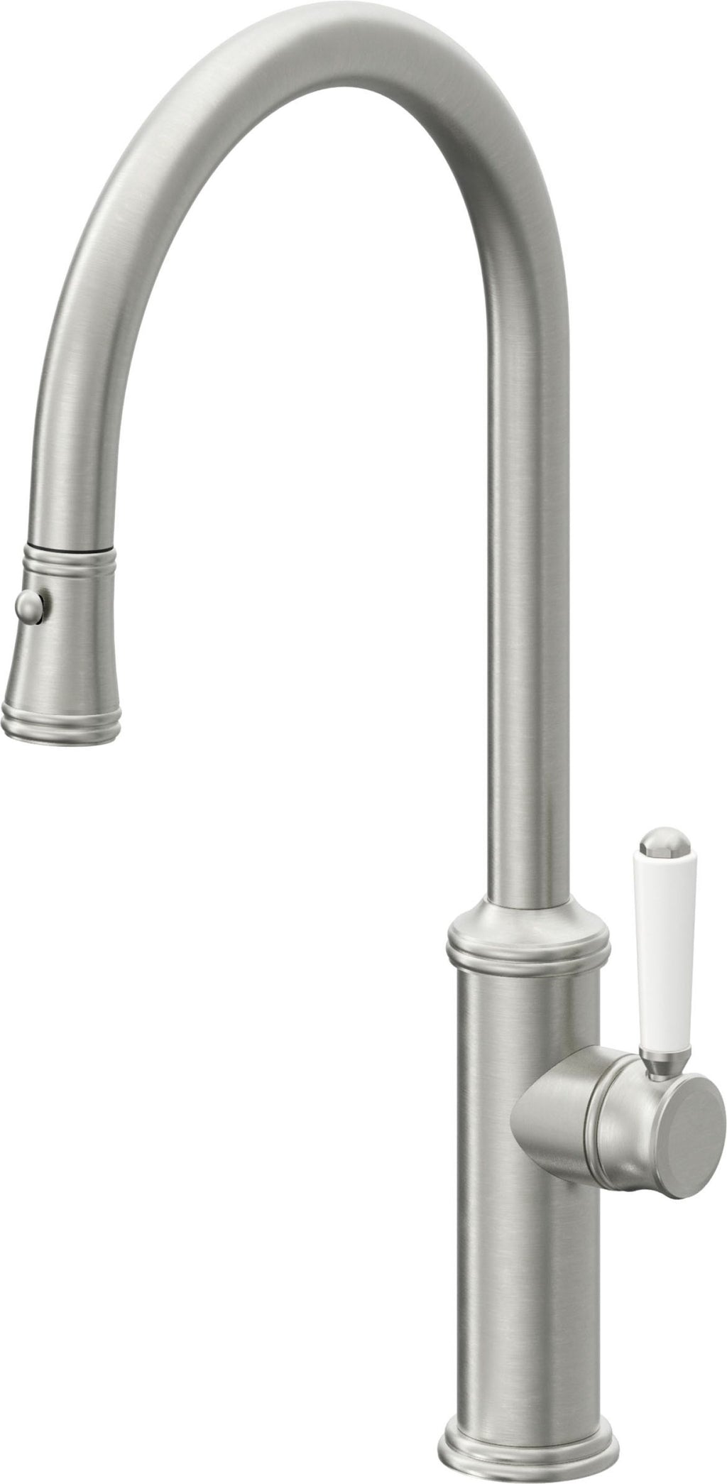 California Faucets Davoli Llave de Cocina Extraíble Tradicional - Surtidor Alto - Cromo Satinado