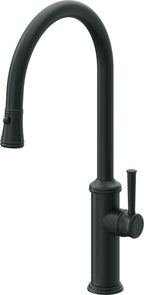 California Faucets Davoli Llave de Cocina Extraíble Tradicional - Surtidor Alto - Carbón
