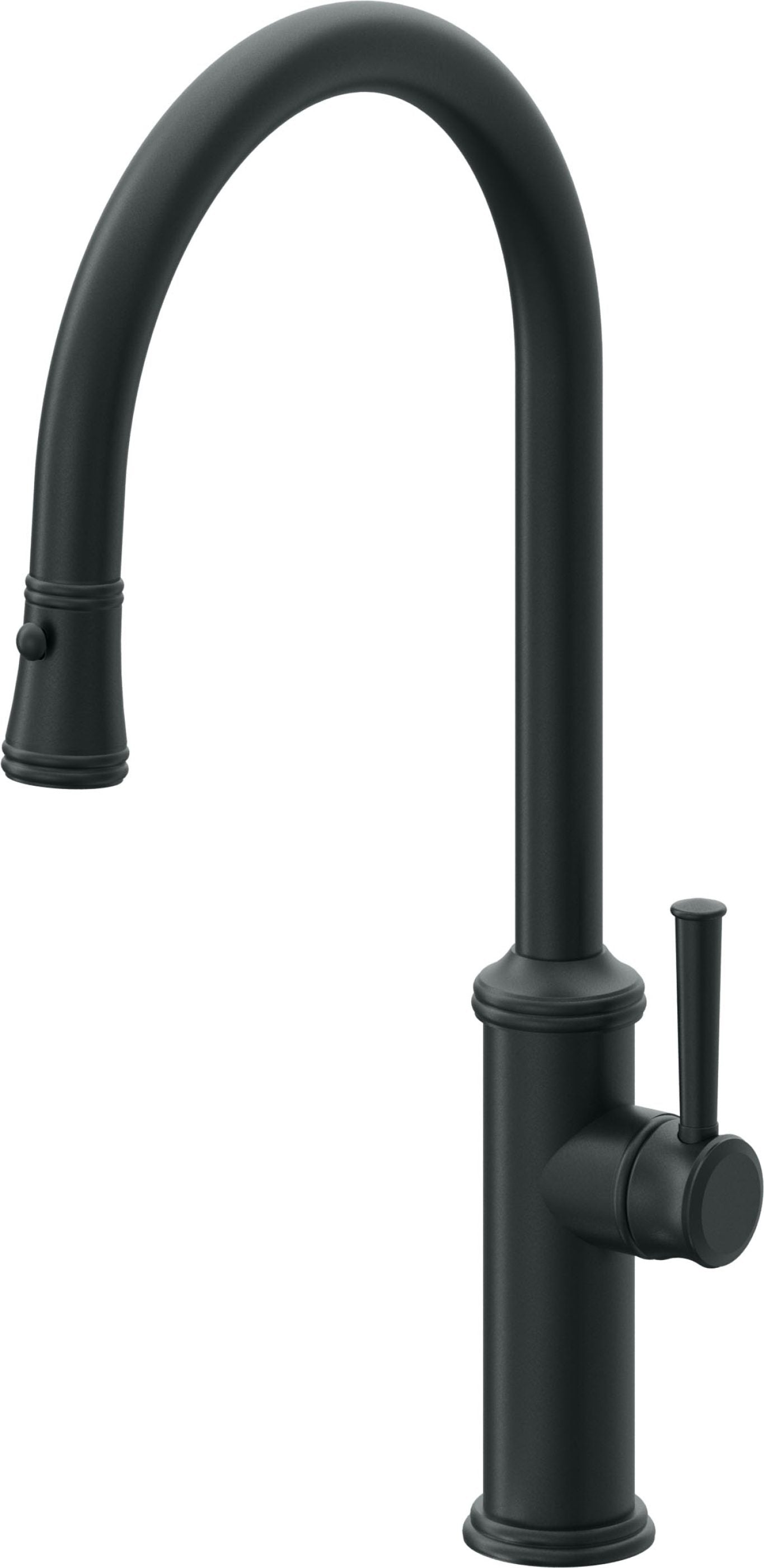 California Faucets Davoli Llave de Cocina Extraíble Tradicional - Surtidor Alto - Carbón