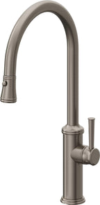 California Faucets Davoli Llave de Cocina Extraíble Tradicional - Surtidor Alto - Grafito