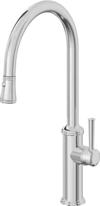 California Faucets Davoli Llave de Cocina Extraíble Tradicional - Surtidor Alto - Cromo Pulido