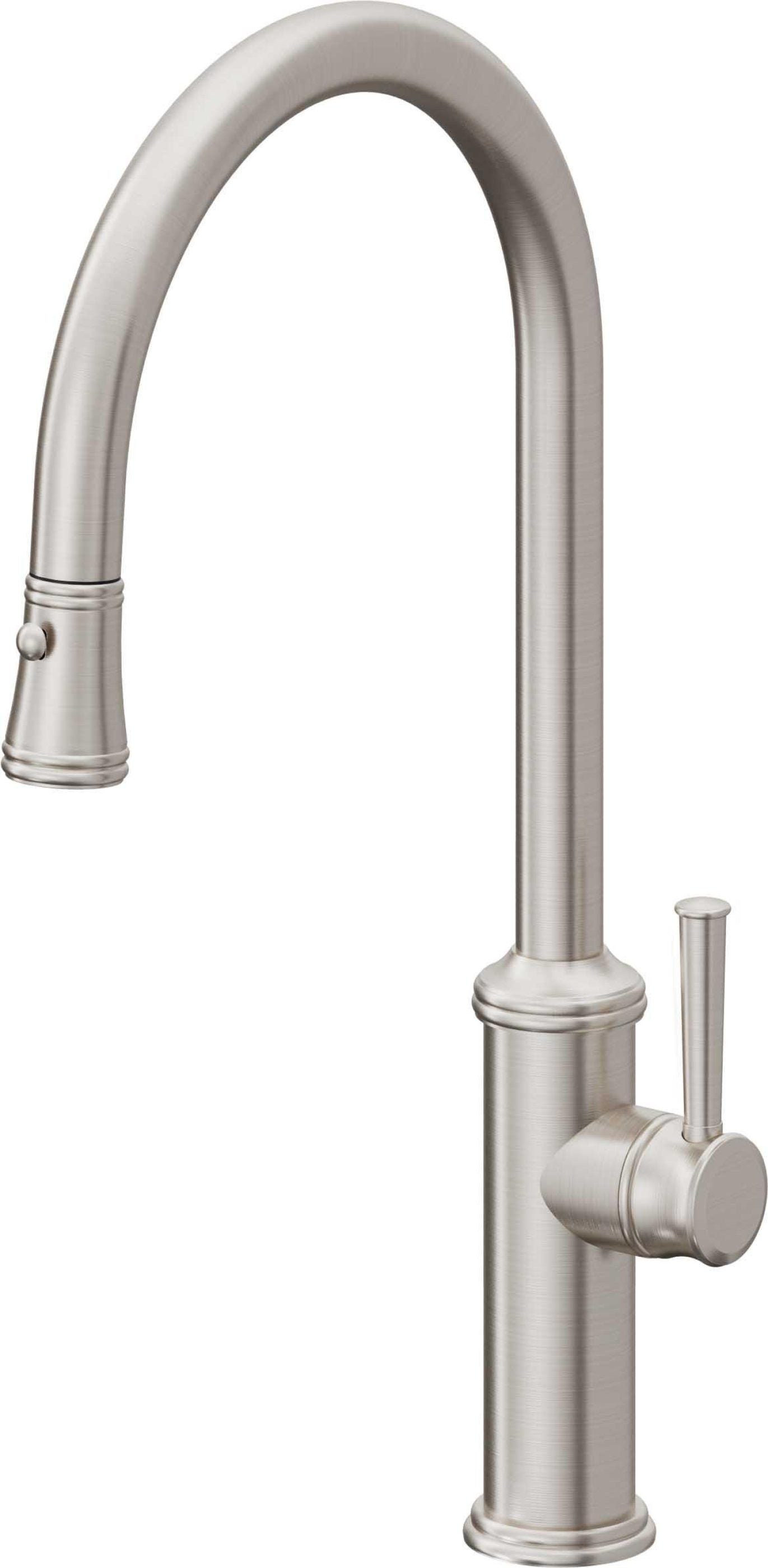 California Faucets Davoli Llave de Cocina Extraíble Tradicional - Surtidor Alto - Acero Inoxidable Ultra