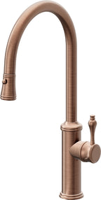 California Faucets Davoli Llave de Cocina Extraíble Tradicional - Surtidor Alto - Cobre Antiguo Mate