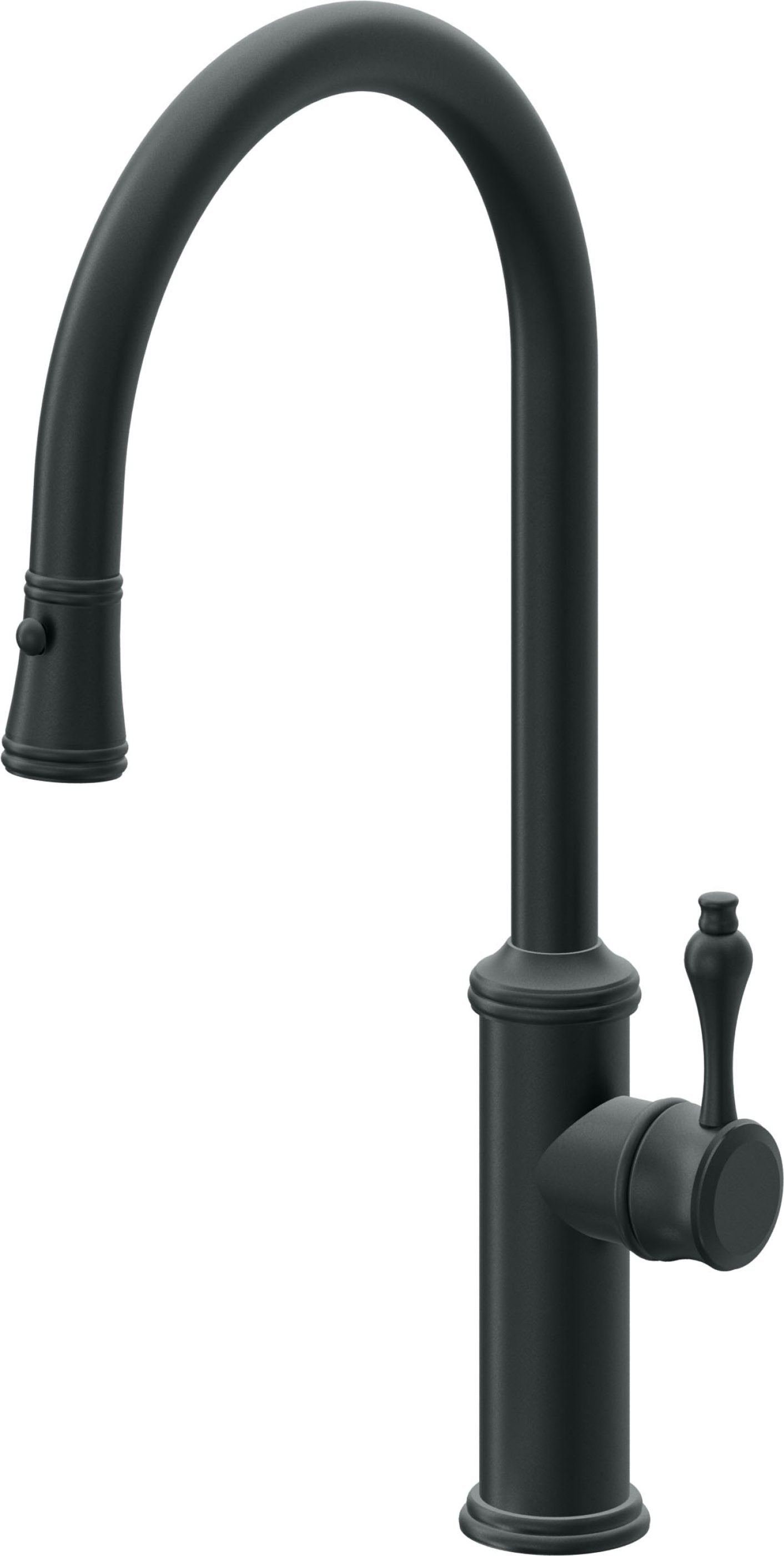 California Faucets Davoli Llave de Cocina Extraíble Tradicional - Surtidor Alto - Carbón