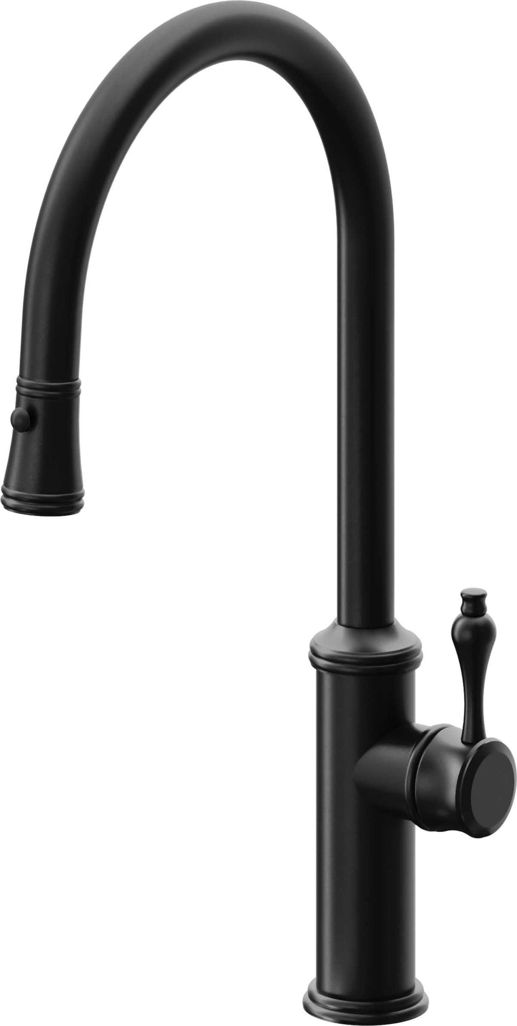 California Faucets Davoli Llave de Cocina Extraíble Tradicional - Surtidor Alto - Negro Mate