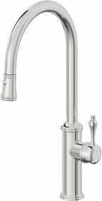 California Faucets Davoli Llave de Cocina Extraíble Tradicional - Surtidor Alto - Cromo Pulido