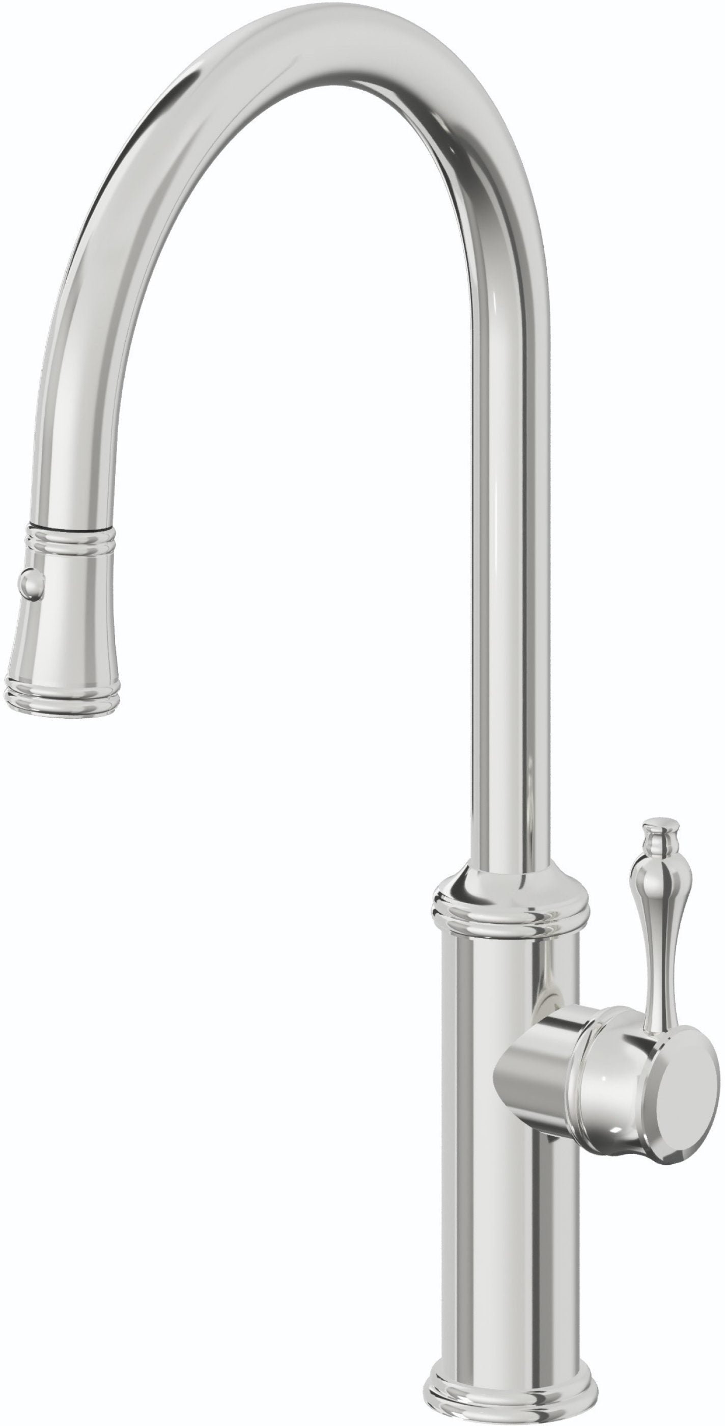 California Faucets Davoli Llave de Cocina Extraíble Tradicional - Surtidor Alto - Cromo Pulido