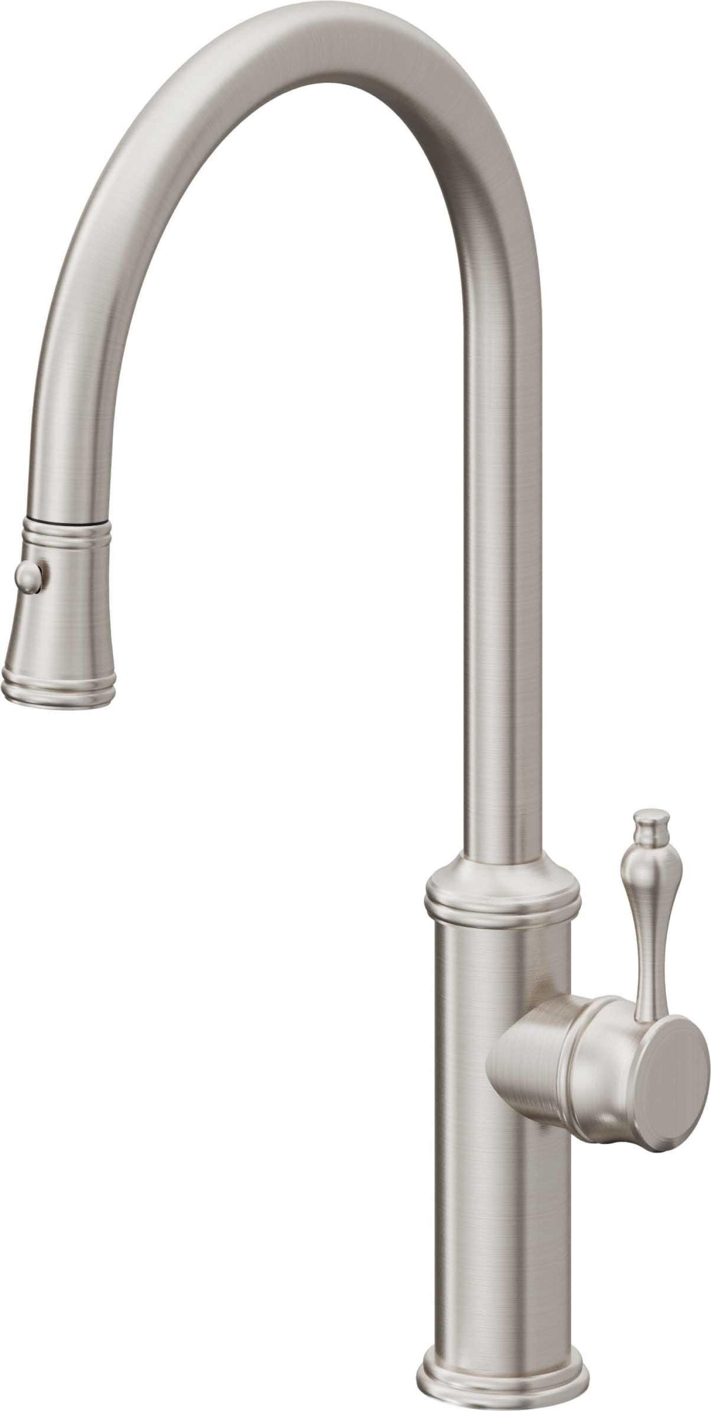 California Faucets Davoli Llave de Cocina Extraíble Tradicional - Surtidor Alto - Acero Inoxidable Ultra