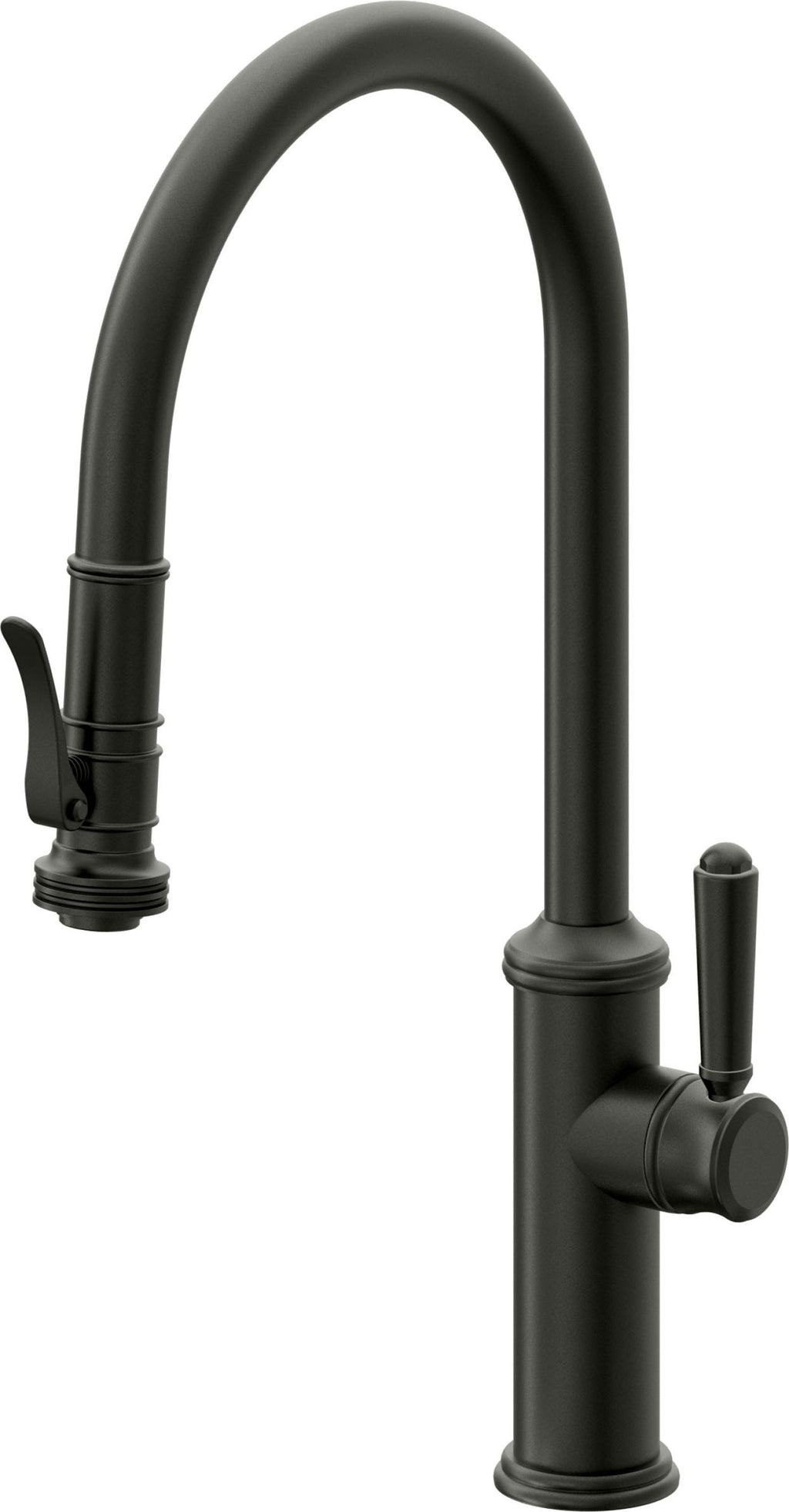 California Faucets Davoli Llave de Cocina Extraíble Tradicional - Surtidor Alto - Bronce Bella Terra