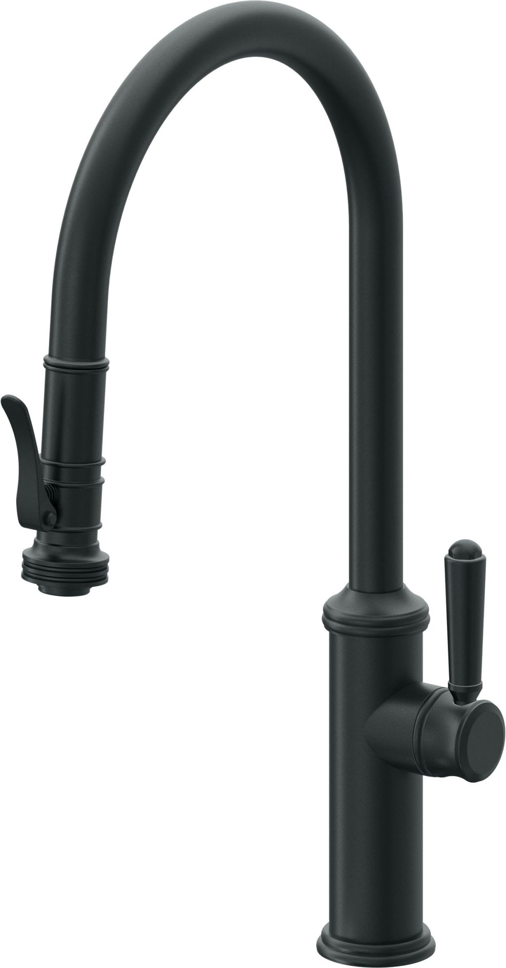California Faucets Davoli Llave de Cocina Extraíble Tradicional - Surtidor Alto - Carbón